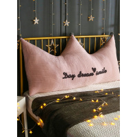 INS公主风全棉洗棉皇冠大靠背床头靠垫沙榻榻米抱枕可拆洗