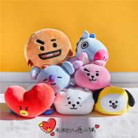 韩国BTS防弹少年团BT21毛绒公仔娃娃趴趴抱枕车载靠枕午睡枕头