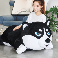 哈士奇狗狗睡觉抱枕公仔布娃娃毛绒玩具可爱懒人女孩玩偶二哈大号