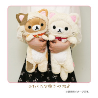 (现货)日本正版轻松熊 拉拉熊 松弛熊 花猫咪懒熊 公仔 玩偶抱枕