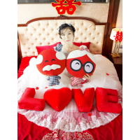 压床娃娃一对结婚实用情侣抱枕新婚礼品新款创意婚房金童玉女