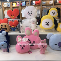 韩国采购正品BT21防弹少年团玩偶正版BTS公仔抱枕大毛绒靠垫靠枕