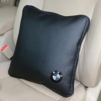 宝马7系5系X5X3汽车用品皮抱枕被子两用腰靠垫车用空被纯棉刺绣