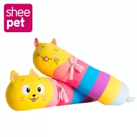 sheepet舒宠软体公仔 风彩睡猫纳米粒子毛绒长条抱枕