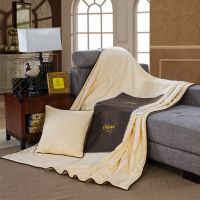 汽车抱枕被子两用纯棉靠垫背车载沙靠枕全棉大号蚕丝空折叠被