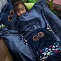 折叠车载抱枕被子两用珊瑚绒抱枕毯子多功能车上靠垫枕头毛绒可爱
