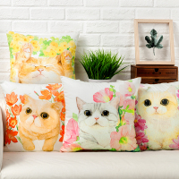 起贝 猫咪抱枕被子两用可爱喵星人客厅沙靠垫靠枕空被枕头被