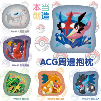 精灵宝可梦口袋周边抱枕毛绒靠垫定制动漫公仔周边本当创造