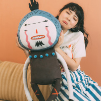 carihome 兔子丑萌公仔可爱超萌毛绒抱枕沙床上大玩偶睡觉抱枕