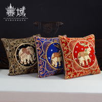 泰域 东南亚靠枕抱枕布沙靠垫 艺术家居布艺刺绣泰国手工装饰