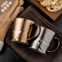 维能宫馆咖啡杯子复古欧式陶瓷简约狗年生日金银色马克杯圣诞