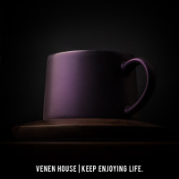 复古磨砂紫色咖啡杯欧式简约陶瓷潮流马克杯子怀旧礼盒男女士