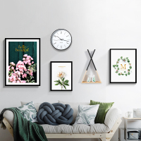 北欧风格客厅装饰画沙背景墙挂画现代简约餐厅创意组合ins壁画