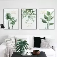 北欧风格客厅装饰三联画现代简约卧室床头美式壁画沙背景墙挂画