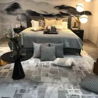 土耳其进口纯色轻奢灰色地毯北欧风现代简约客厅茶几卧室ins地毯