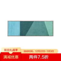【青山美宿】Green丝绒北欧地毯极简几何进垫床边毯厨房垫