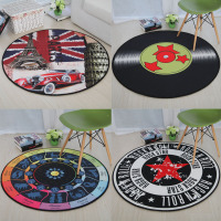圆形地毯现代北欧时尚家用客厅卧室篮转椅耐压耐磨儿童可爱地毯