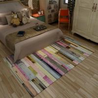 华洋远鸿 北欧卧室床边地毯ins简约条纹格子地毯书房榻榻米茶几垫