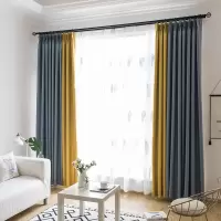 北欧风格窗帘纯色遮光卧室简约现代窗帘成品