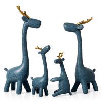 北欧创意家居客厅装饰电视柜酒柜乔迁新居礼品现鹿摆件工艺品