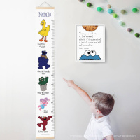 北欧瑞典儿童身高挂尺专业布料材质儿童样板房墙壁装饰软装挂饰