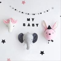 Ins动物头墙壁挂件北欧创意墙面装饰品婴儿童房男女孩挂件装饰品
