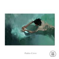 小众清新游泳池北欧玄关客厅餐厅卧室工作室走廊电表箱挂画装饰画