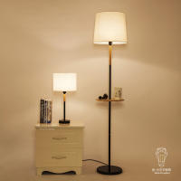 简约床头立式台灯设计台灯时尚温馨卧室书房实木北欧客厅落地灯