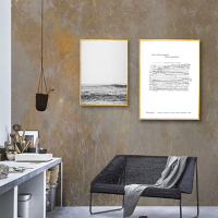 肖邦乐谱手稿北欧大海挂画客厅玄关装饰画书房走廊卧室柒三元素