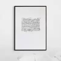北欧装饰画音乐房客厅创意挂画琴谱乐谱手稿艺术壁画 肖邦圆舞曲