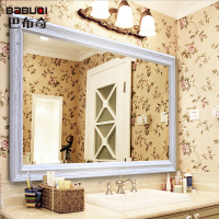 橡木浴室镜壁挂美式卫浴镜防实木卫生间镜子洗手间厕所化妆镜