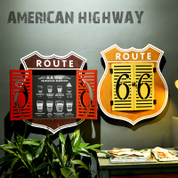 美式店铺墙面复古66号公路假窗黑板壁挂装饰品创意壁饰墙饰留言板