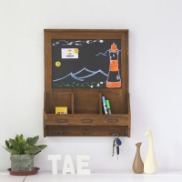 实木家用店铺壁挂式电闸箱装饰收纳小黑板遮挡箱留言板