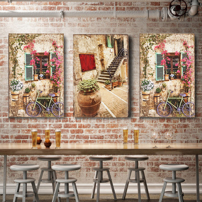 复古木板美式壁挂饰咖啡厅酒吧店铺墙饰创意墙面墙上装饰品壁饰