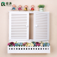北欧百叶电表箱装饰画遮挡箱壁挂地中海风格装饰品客厅钥匙盒收纳