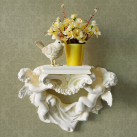 欧式天使壁挂墙面置物架家居装品隔板创意树脂墙上立体壁客厅卧室