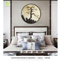 迎客松壁饰铁艺壁挂松树饰品墙上装饰挂件酒店客厅样板房背景精品