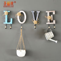 美式乡村复古字母墙上木质壁挂创意衣帽钩墙饰HOME LOVE装饰挂钩