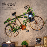 复古工业风铁艺自行车壁挂服装店餐厅墙面挂件咖酒吧墙上装饰品