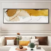 现代简约抽象艺术挂画横幅客厅装饰画卧室床头挂画沙背景墙壁画