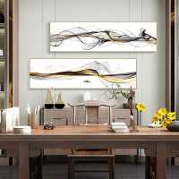 新中式卧室床头装饰画现代简约客厅沙背景墙面墨山壁画挂画