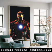 巨幅玄关客厅装饰画书房卧室走廊挂画漫威电影海报钢铁侠咖壁画