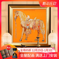 现代欧式美式高端客厅挂画 样板房壁画马走廊过道轻奢玄关装饰画