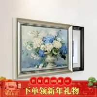 配电箱装饰画现代简约液压遮挡壁画欧式可推拉电闸箱总开关装饰盒