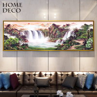 现代中式装饰画客厅墨山挂画办公室餐厅书房壁画沙背景墙画