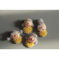 Alice原创 丑萌少女胸针冰箱贴色系少女 羊毛毡粘土胸针冰箱贴