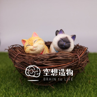 空想造物 不二马大叔 猫铃铛冰箱贴手办 树脂公仔玩具 头部可拆卸