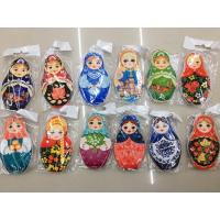 邮俄罗斯套娃风格创意文化冰箱贴12个一盒礼品量娃娃旅游纪念品
