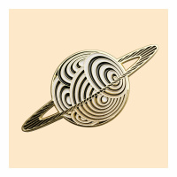 LittleFrame|原创设计 土星 家居冰箱贴创意胸针徽章挂件纯铜饰品