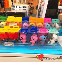 韩国采购BTS防弹少年团BT21毛绒磁性冰箱贴磁铁吸铁石装饰留言贴